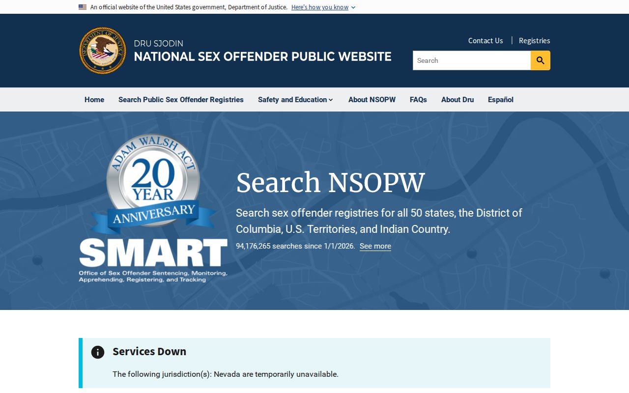 Prince George County sex offender check through the national NSOPW search